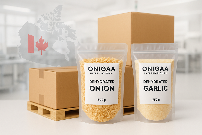 Bulk Dehydrated Garlic & Onion Supplier for Canadian Businesses
