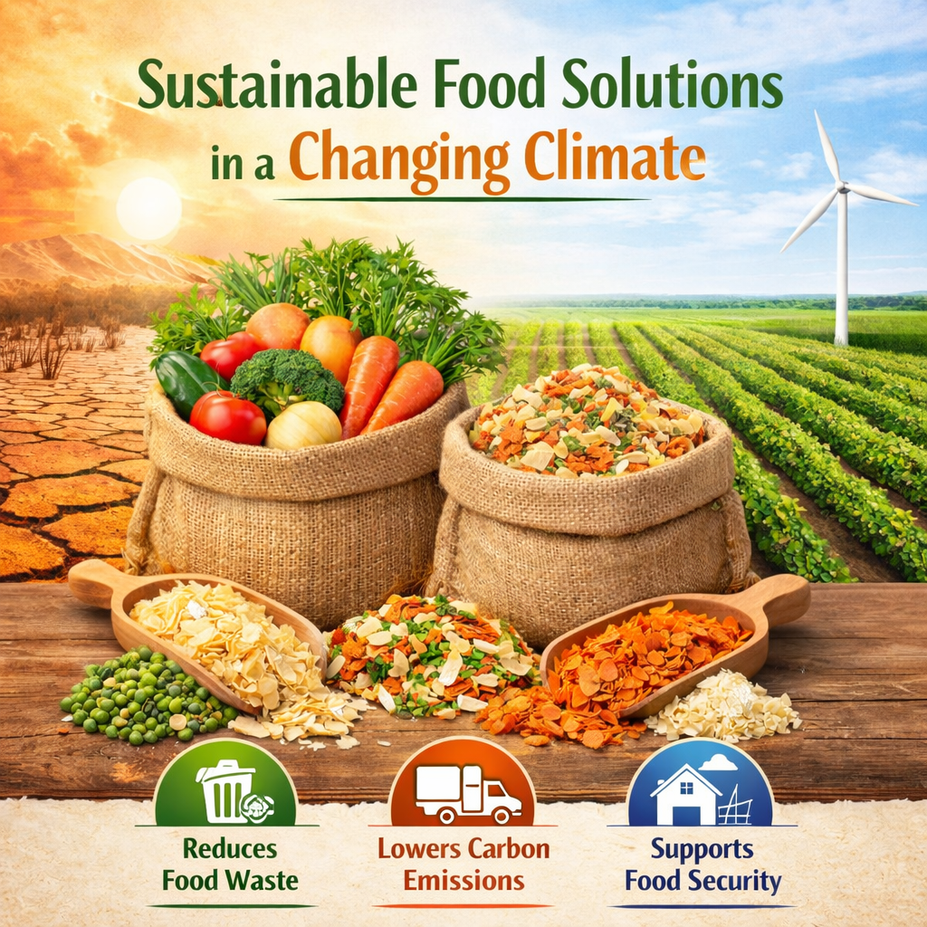 Climate Change and Sustainable Food Solutions: How Dehydrated Vegetables Are Beneficial