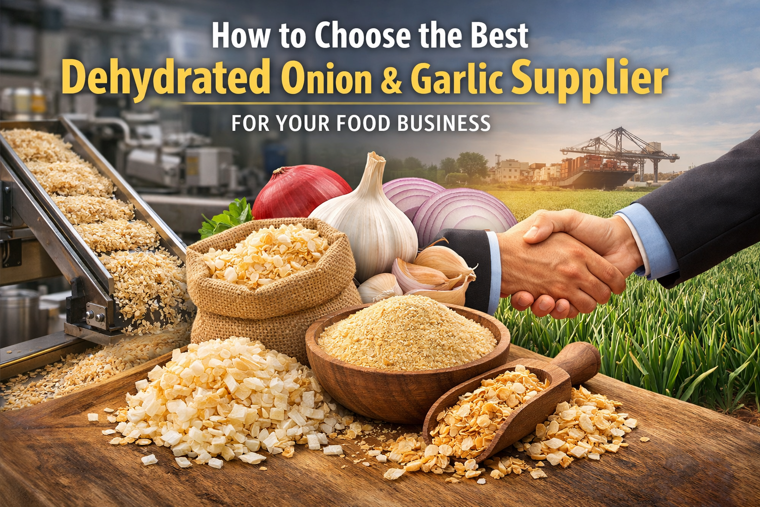 How to Choose the Best Dehydrated Onion & Garlic Supplier for Your Food Business